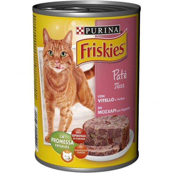 Friskies Cat Κονσέρβα Πατέ Μοσχάρι & Λαχανικά