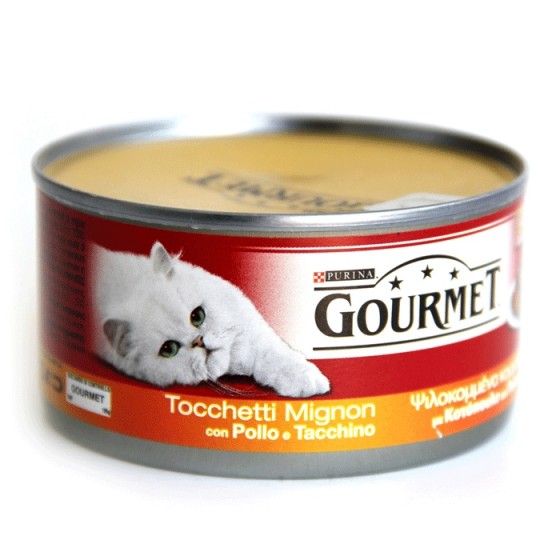 Gourmet Cans Κομματάκια Κοτόπουλο & Γαλοπούλα 195gr