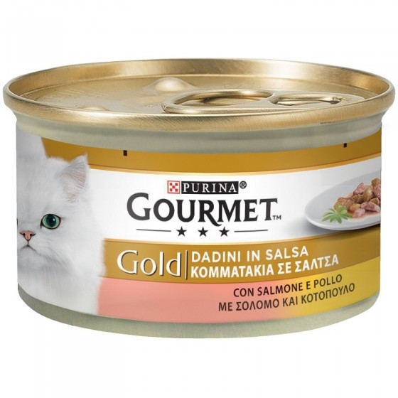Gourmet Gold Κομματάκια Σολομό & Κοτόπουλο Σάλτσα