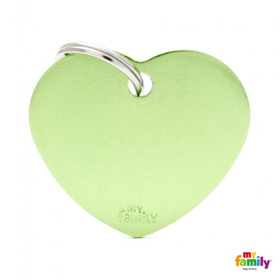 My Family Ταυτότητα Basic Καρδιά Πράσινη Large