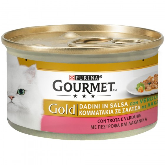 Gourmet Gold Κομματάκια Πέστροφα & Λαχανικά 85gr