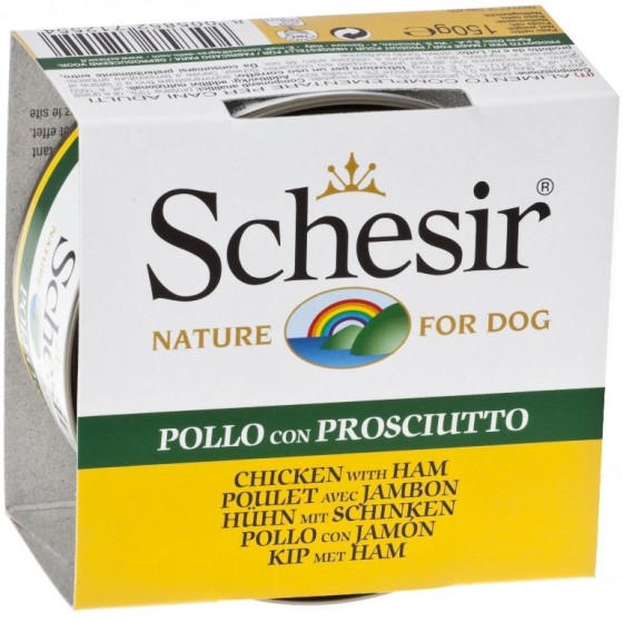 Schesir Dog Jelly Φιλέτο Κοτόπουλο Με Ζαμπόν 150gr