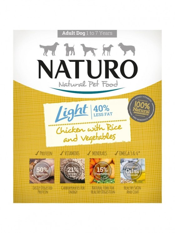 Naturo Dog Tray Light Chicken & Rice With Veg.