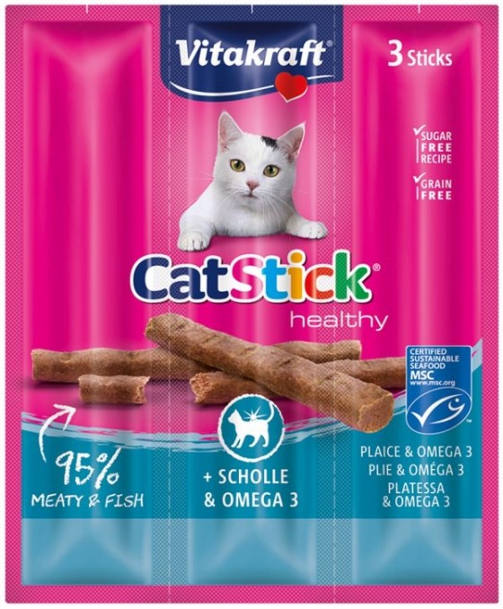 Vitakraft Cat Sticks Mini Plaice & Omega 3 3x18gr