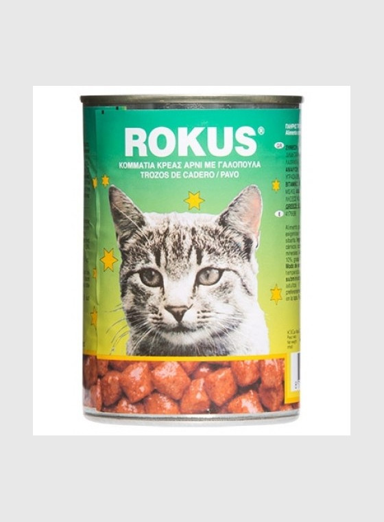 Rokus Cat Κονσέρβα Αρνί Με Γαλοπούλα 415gr