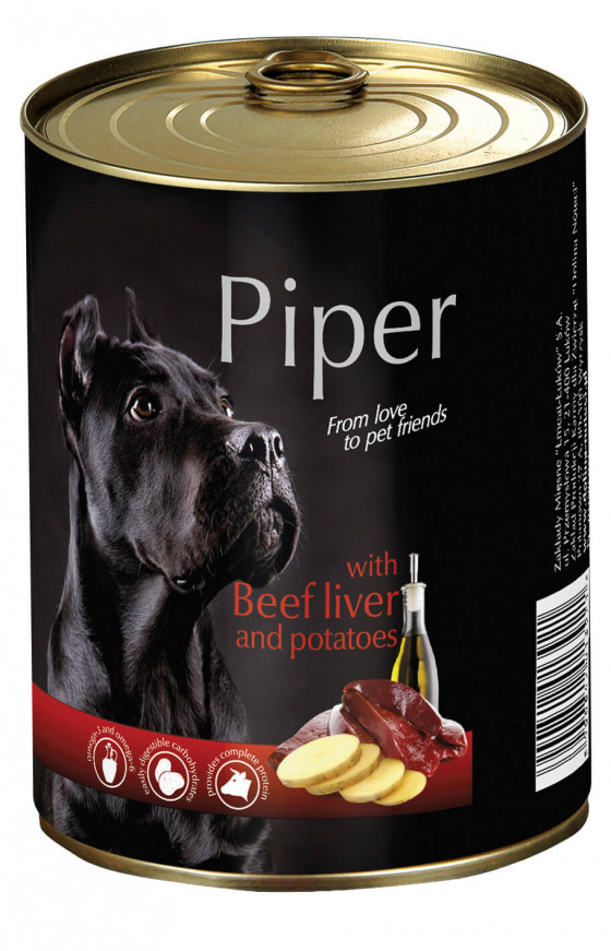 Piper Κονσέρβα Σκύλου Συκώτι Βοδινού & Πατάτα 400gr