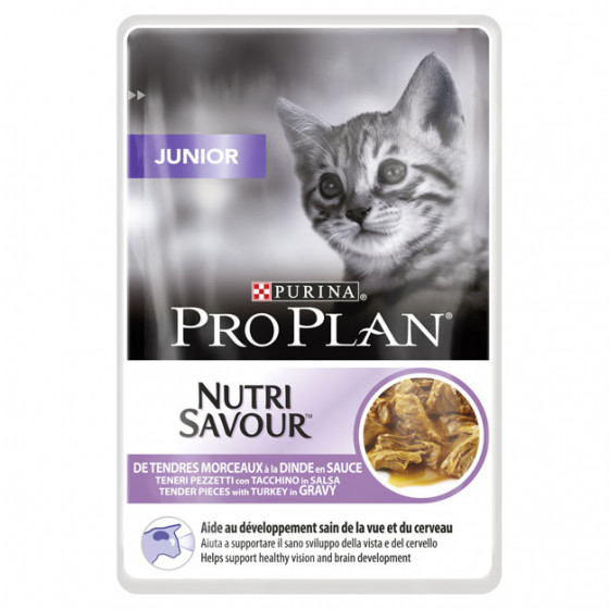 Pro Plan Φακελάκι Γάτας NutriSavour Junior Γαλοπούλα 85gr
