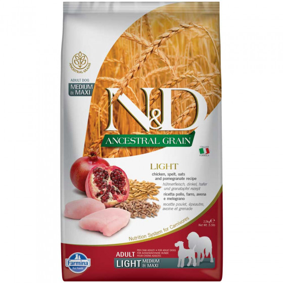 N&D Ancestral Grain Dog Light Chicken Medium/Maxi 12kg