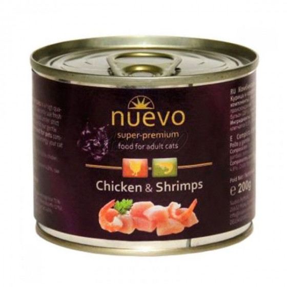 Nuevo Cat Adult Chicken & Shrimps 200gr