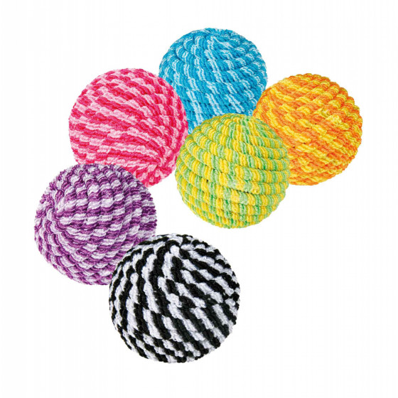 Trixie Assortment Spiral Balls, Plastic/Nylon 4.5cm