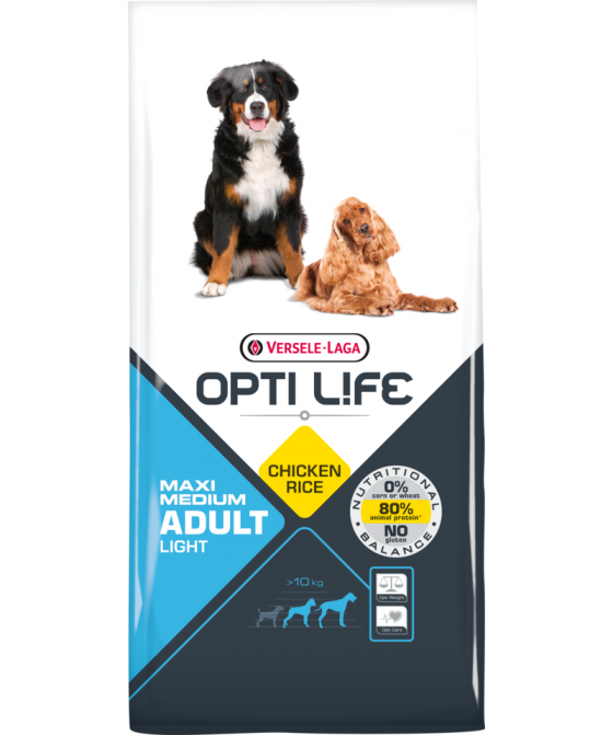 Opti Life Adult Dog Light/Sterilised Medium/Maxi 12.5kg