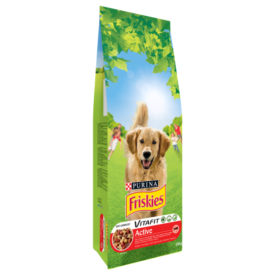 Friskies Ξηρά Τροφή Σκύλου Active Μοσχάρι & Λαχανικά