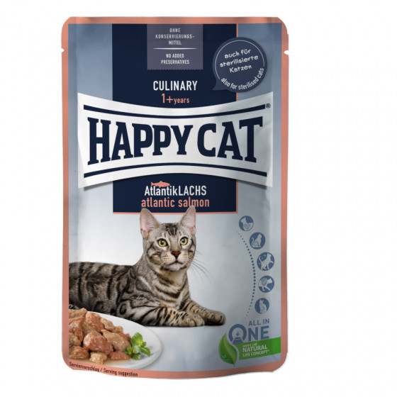 Happy Cat All Meat Adult/Sterilised Σολομός 85gr