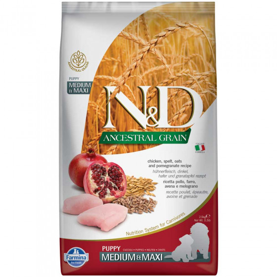 N&D Ancestral Grain Dog Puppy Chicken Medium/Maxi 2.5kg