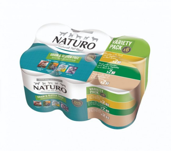 Naturo Dog Cans Multi Pack GF Variety Poultry 6x390gr