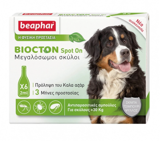 Beaphar Biocton Spot-On Dog +30kg (6pipettes)