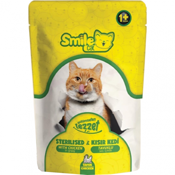 Smile Cat Pouch Sterilised With Chicken 100gr