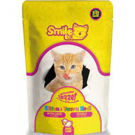 Smile Cat Pouch Kitten With Lamb 100gr