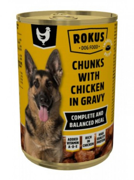 Rokus Dog Κονσέρβα Κοτόπουλο 410gr