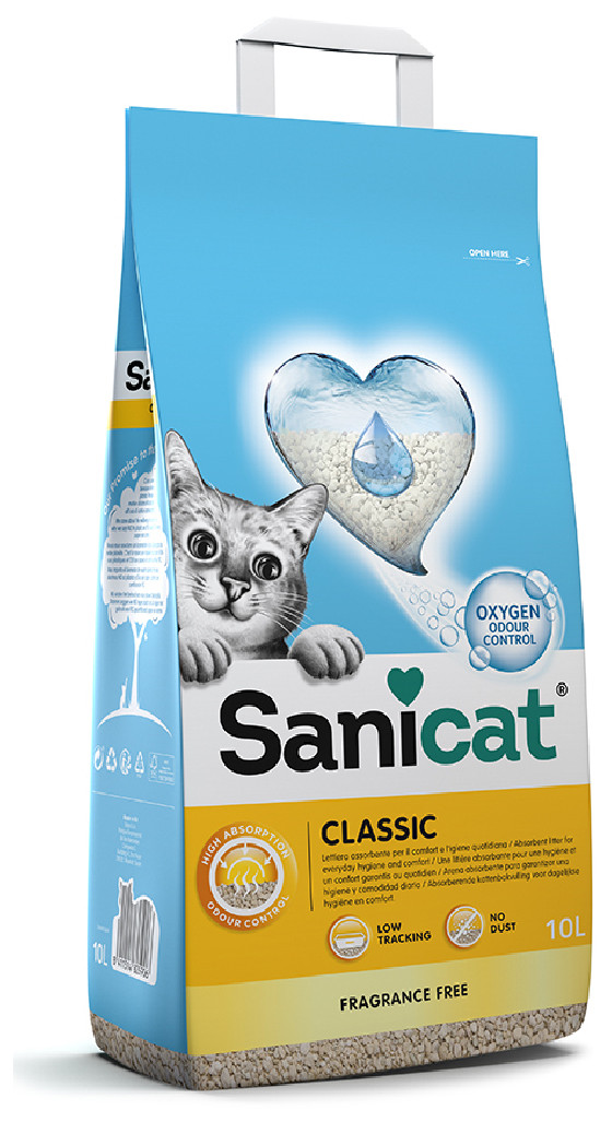 Sanicat Litter Classic Oxygen Odour Control 10lt