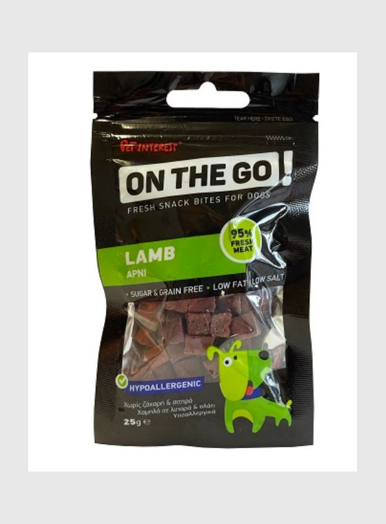 On The Go Dog Lamb Bites 25gr