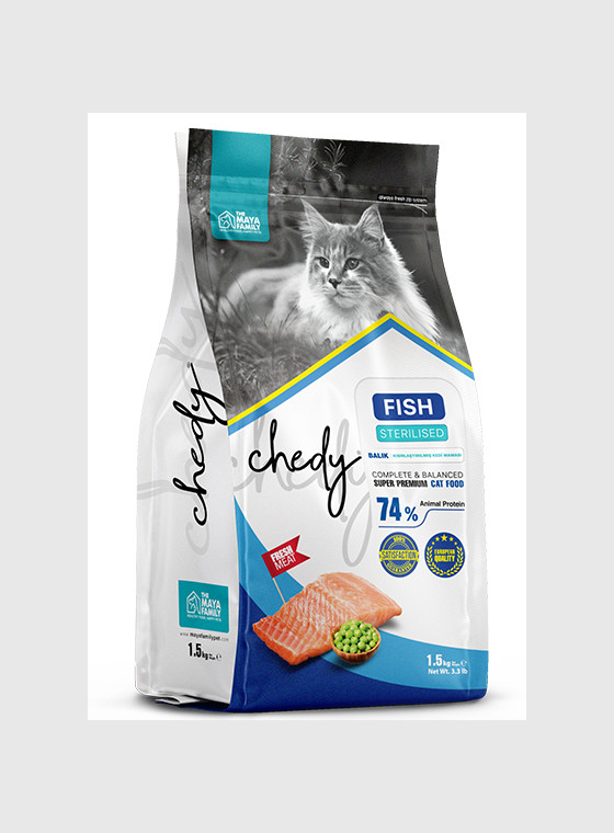 Chedy Cat Food Adult Sterilised Fish