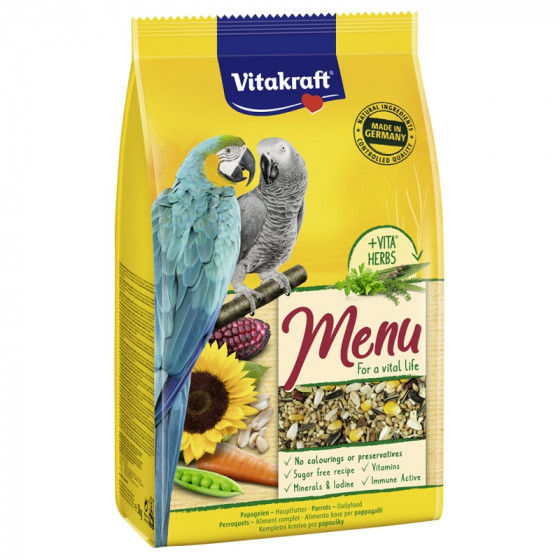 Vitakraft Menu Vital Life Premium For Parrots 1kg