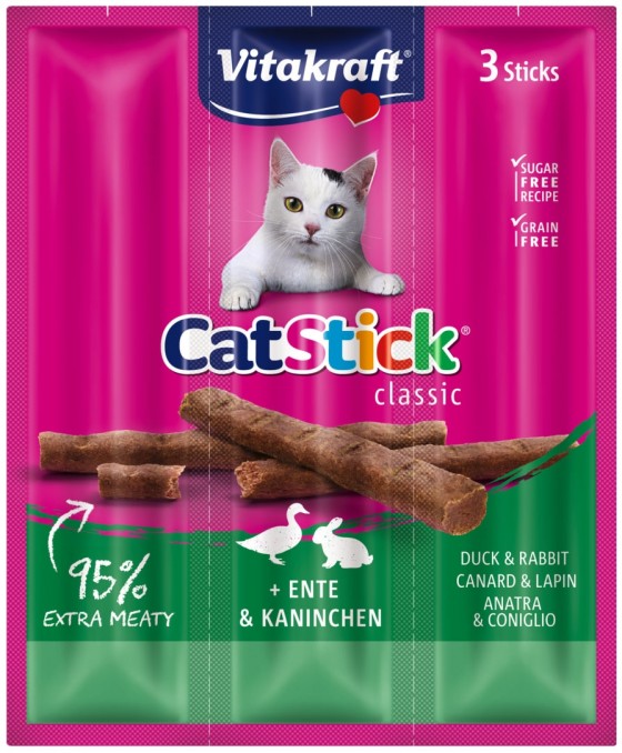 Vitakraft Cat Stick Mini Duck & Rabbit 3x18gr