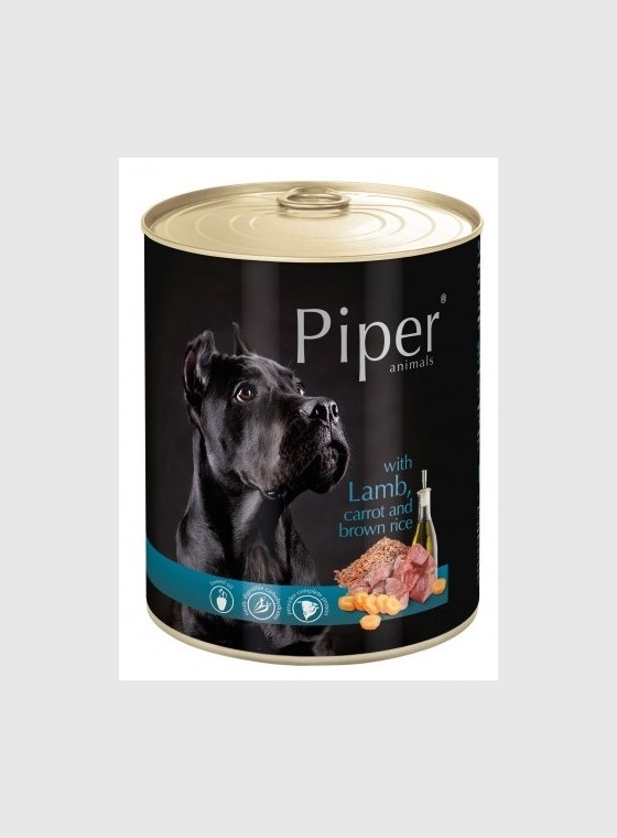 Piper Κονσέρβα Σκύλου Aρνί, Καρότο & Καστανό Ρύζι  400gr