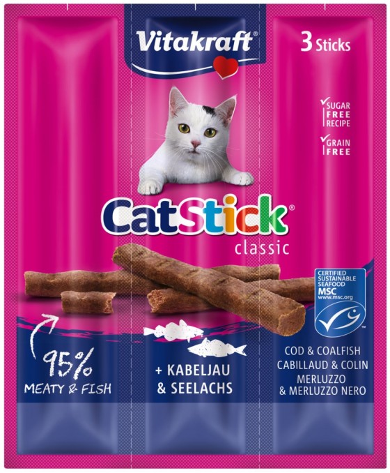 Vitakraft Cat Sticks Mini Cod & Coalfish 3x18gr