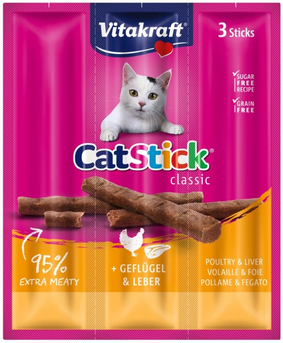 Vitakraft Cat Stick Mini Poultry & Liver 3x18gr