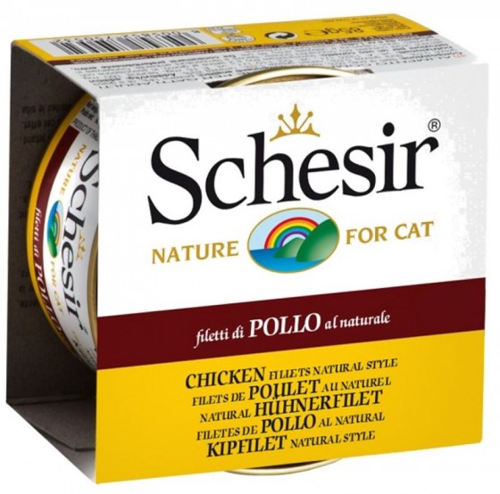 Schesir Cat Natural Brine Κοτόπουλο & Ρύζι 85gr