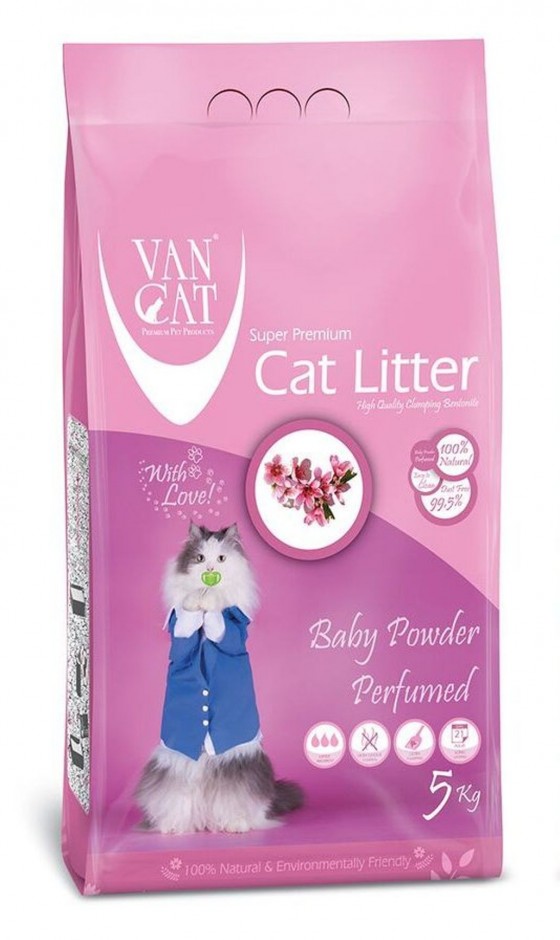 Van Cat Litter Baby Powder Clumping