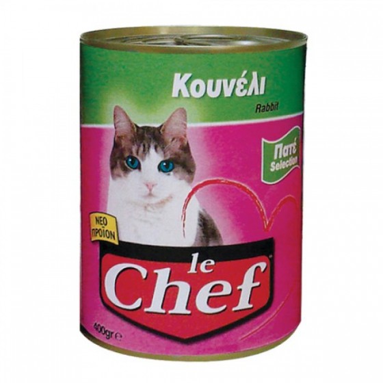 Le Chef Κονσέρβα Γάτας Πατέ Κουνέλι 400gr