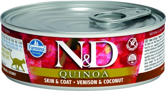 N&D Quinoa Cat Wet Skin & Coat Venis 80gr