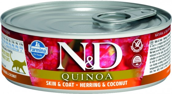 N&D Quinoa Cat Wet Skin & Coat Herring 80gr