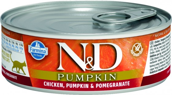 N&D Pumpkin Cat Wet Chicken & Pomegranate 80gr